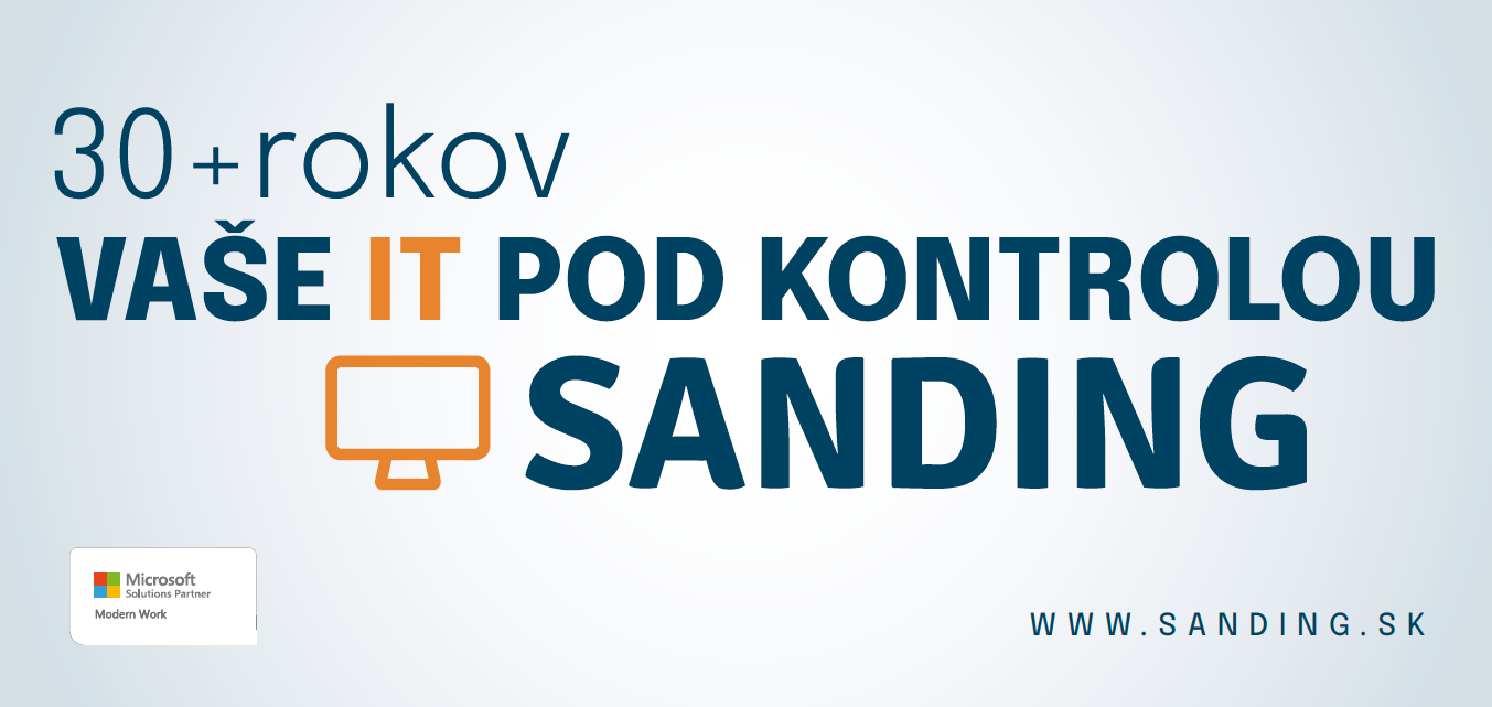 30+ rokov SANDING logo SANDING