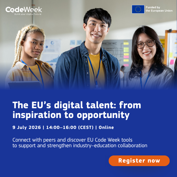 Pozvánka na online workshop: Digitálne talenty EÚ – od inšpirácie k príležitostiam 2026