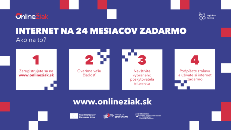 Online žiak : Internet pre žiakov na 24 mesiacov zadarmo -Infografika